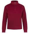 LV875 Kids 1/4 Zip Tracksuit Top Burgundy colour image